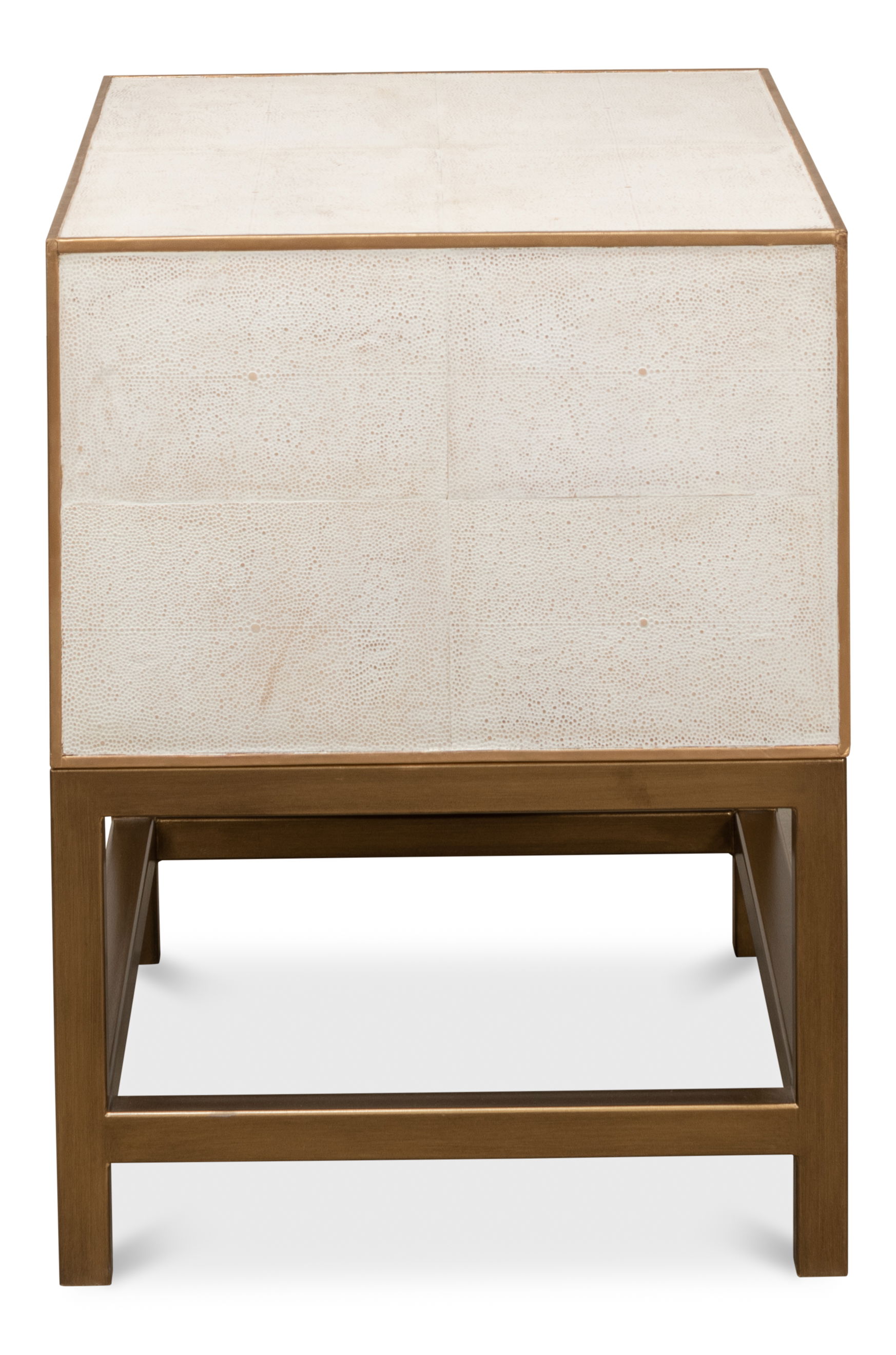Gideon Shagreen Side Table, Osprey White large image 