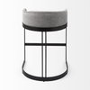 Hollyfield Low Back 28.7in Seat Bar Stool | II Gray Fabric with Counter, Counter & Bar Stool by Mercana, 20.5" length x 19.7" width x 28.7" height thumbnail 8
