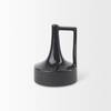 Burton 8.3H Small Glossy and Matte Black Ceramic Jug Vase, Decorative Jar by Mercana, 6.1" length x 6.1" width x 8.27" height thumbnail 4