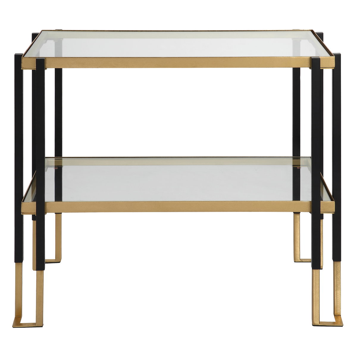 Kentmore Glass Side Table, Side & End Table by Uttermost, 27.8" width x 24" height x 16" depth View 1