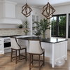 Purcell Leather Counter Stool, Counter & Bar Stool by Uttermost, 19" width x 40" height x 22" depth thumbnail 2