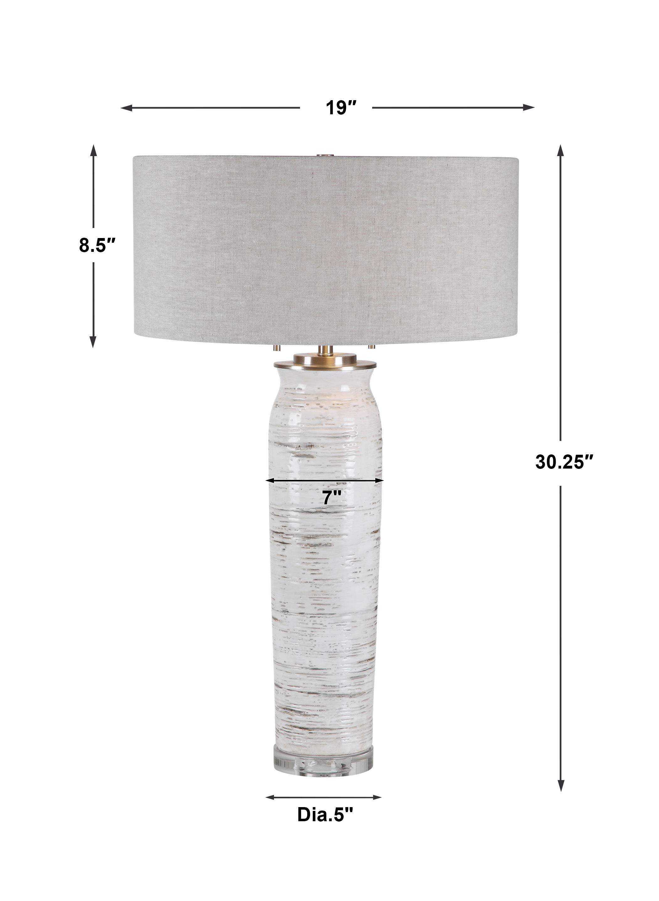 Lenta White Table Lamp large image 