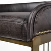 Hollyfield Backless 28.75in Seat Bar Stool | Charcoal Brown Leather, Counter & Bar Stool by Mercana, 20.5" length x 19.7" width x 32.7" height thumbnail 8