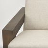 Sovereign Oatmeal Fabric Upholstered with Solid Wood Frame Accent Chair thumbnail 8