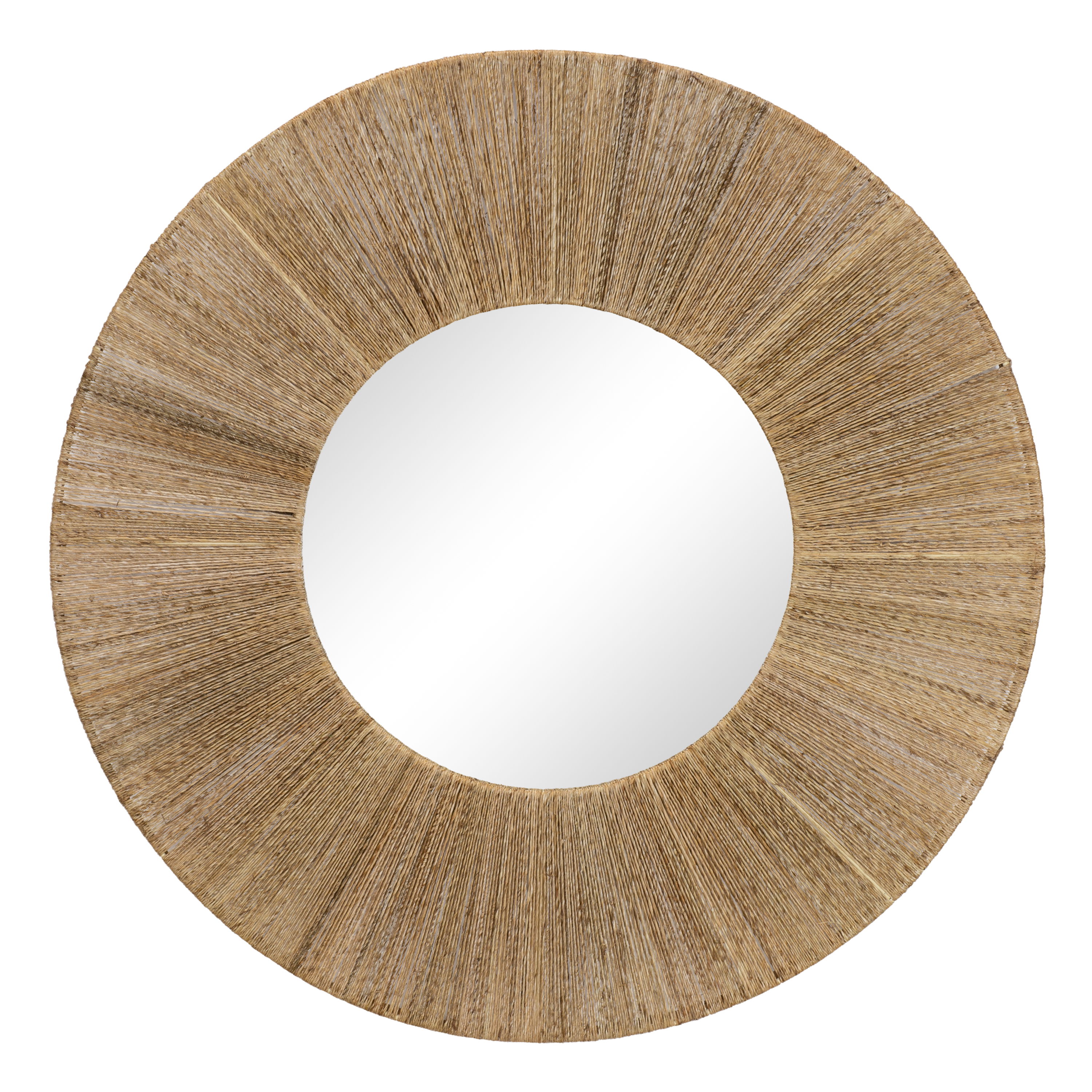 Highball Jute Round Mirror, by Woven, 35.5" diameter x 2" depth View 2
