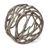 Sphaira Noir II Large 7L x 7W Gold Cast Aluminum Decorative Tree Branch Orb, Decorative Object by Mercana, 7" length x 7" width x 7" height thumbnail 1