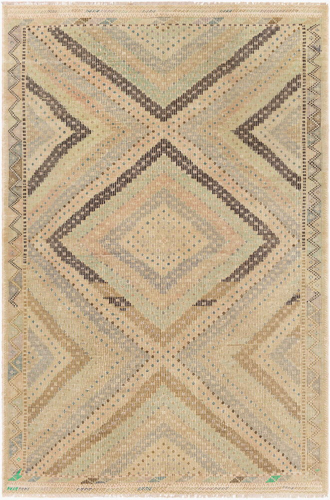 Antique One of a Kind Handmade Rug, by Surya, 9'8" length x 6'4" width