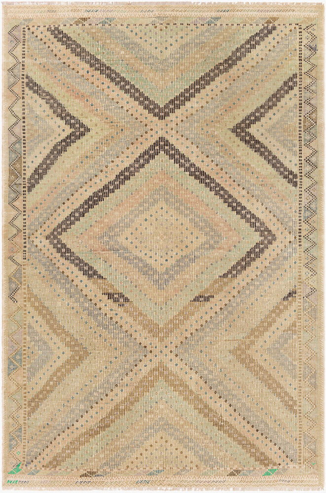 Antique One of a Kind Handmade Rug, by Surya, 9'8" length x 6'4" width