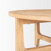 Taylin Light Brown Wood Round Coffee Table, by Mercana, 39" length x 39" width x 16.75" height thumbnail 8