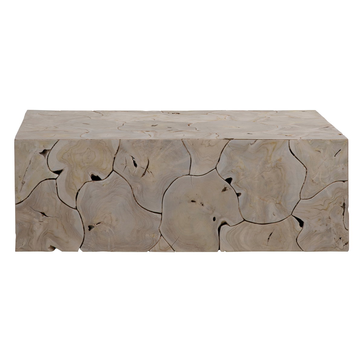 Briar Coffee Table Blch, by Dovetail, 47" width x 16" height x 31.3" depth View 2