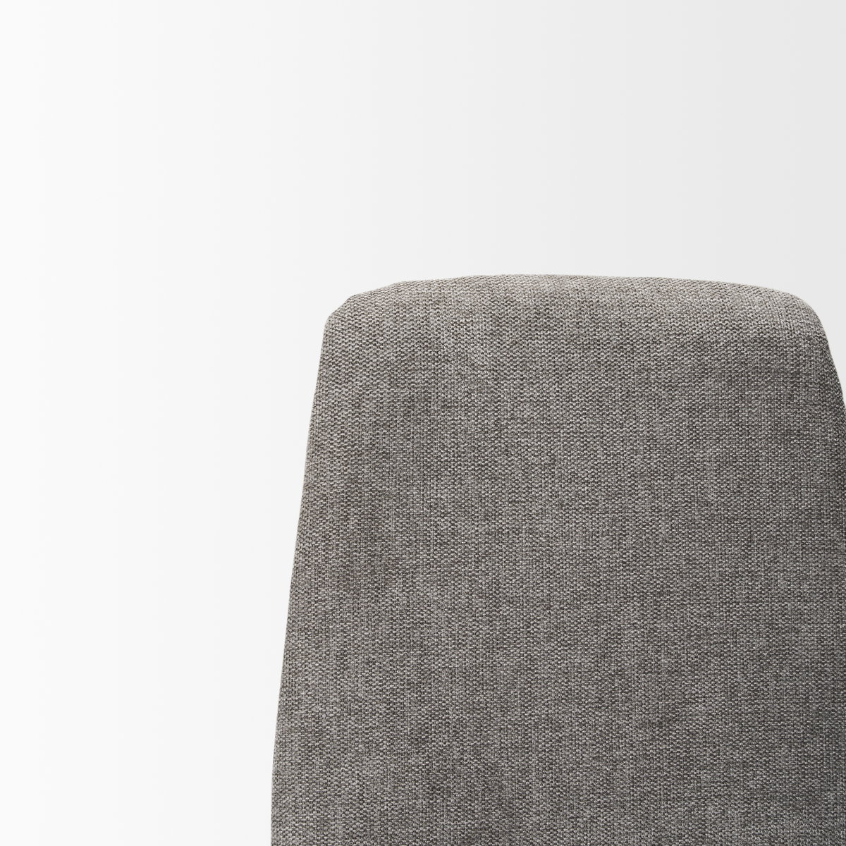 Eve Dining Chair with Gray Fabric & Matte Black Metal, by Mercana, 24.5" length x 19.5" width x 33.5" height View 10