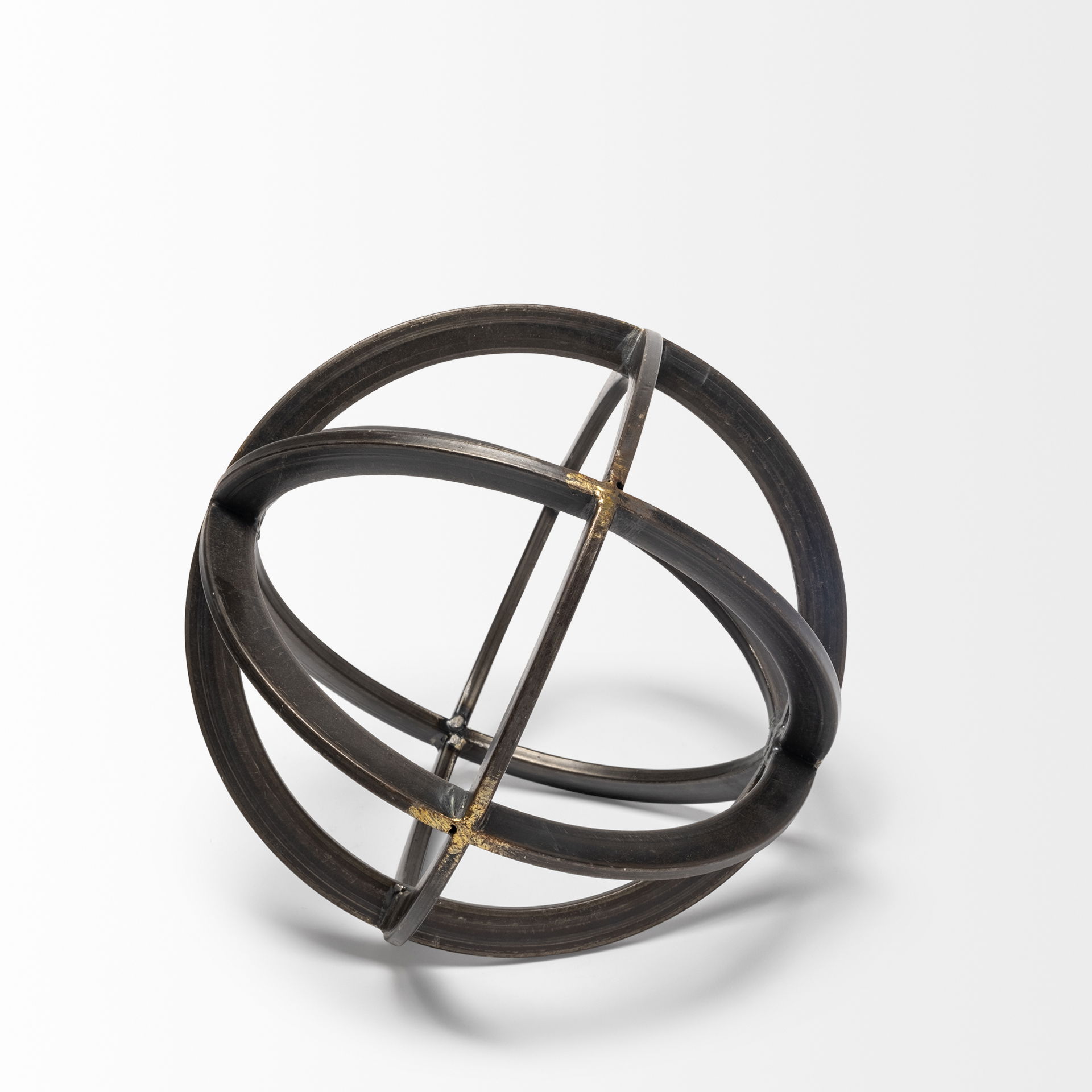 Galenna I (Small) 8L x 8W Black Metal Circular Decorative Orb, Decorative Object by Mercana, 7.87" length x 7.48" width x 7.87" height View 4