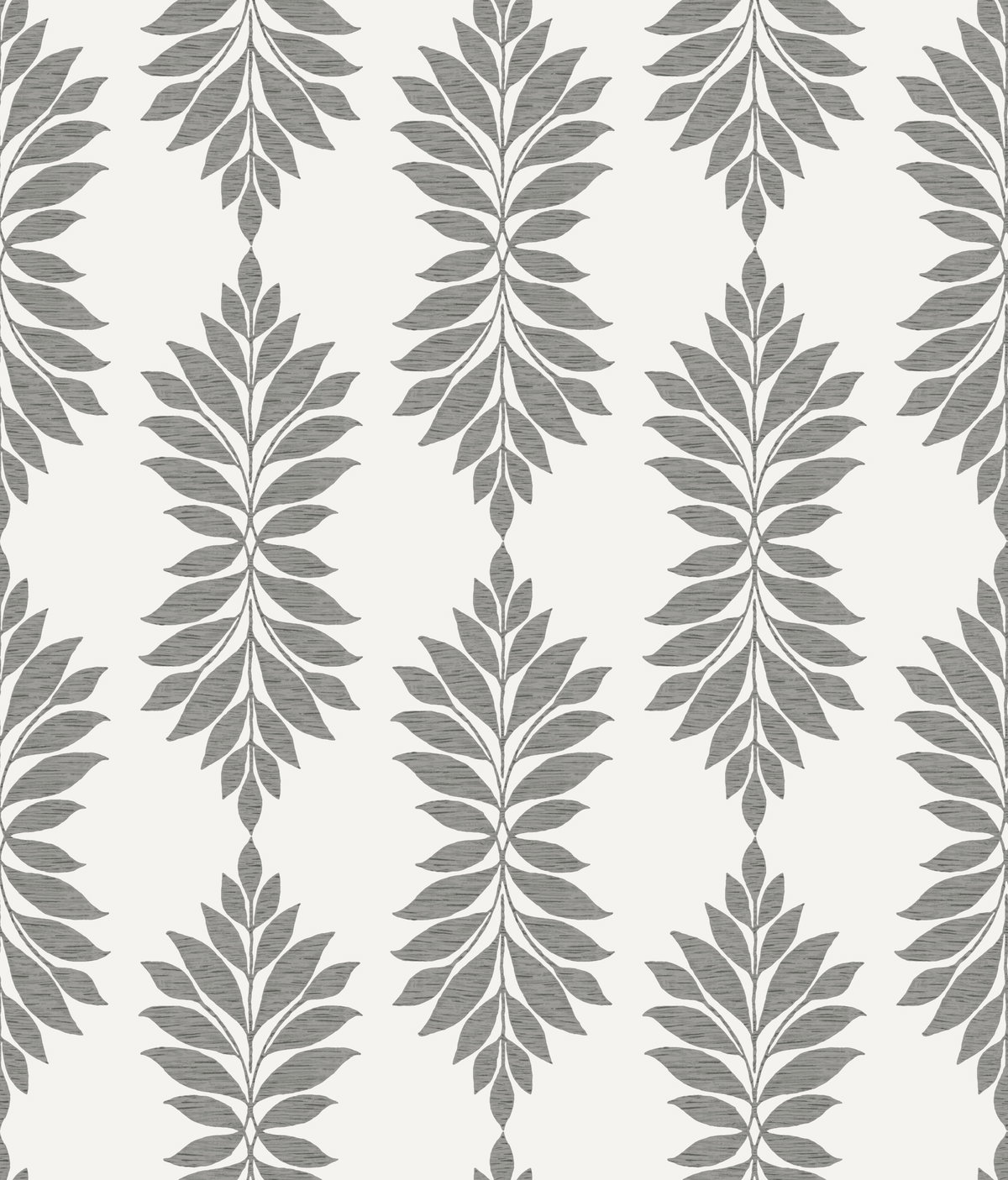 Broadsands Botanica Grey & Off White Wallpaper, by York Wall, 33' length x 1'8.5" width x 0.02" depth