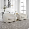 Capra Art Deco White Swivel Chair 6 Capra Art Deco White Swivel Chair thumbnail 6
