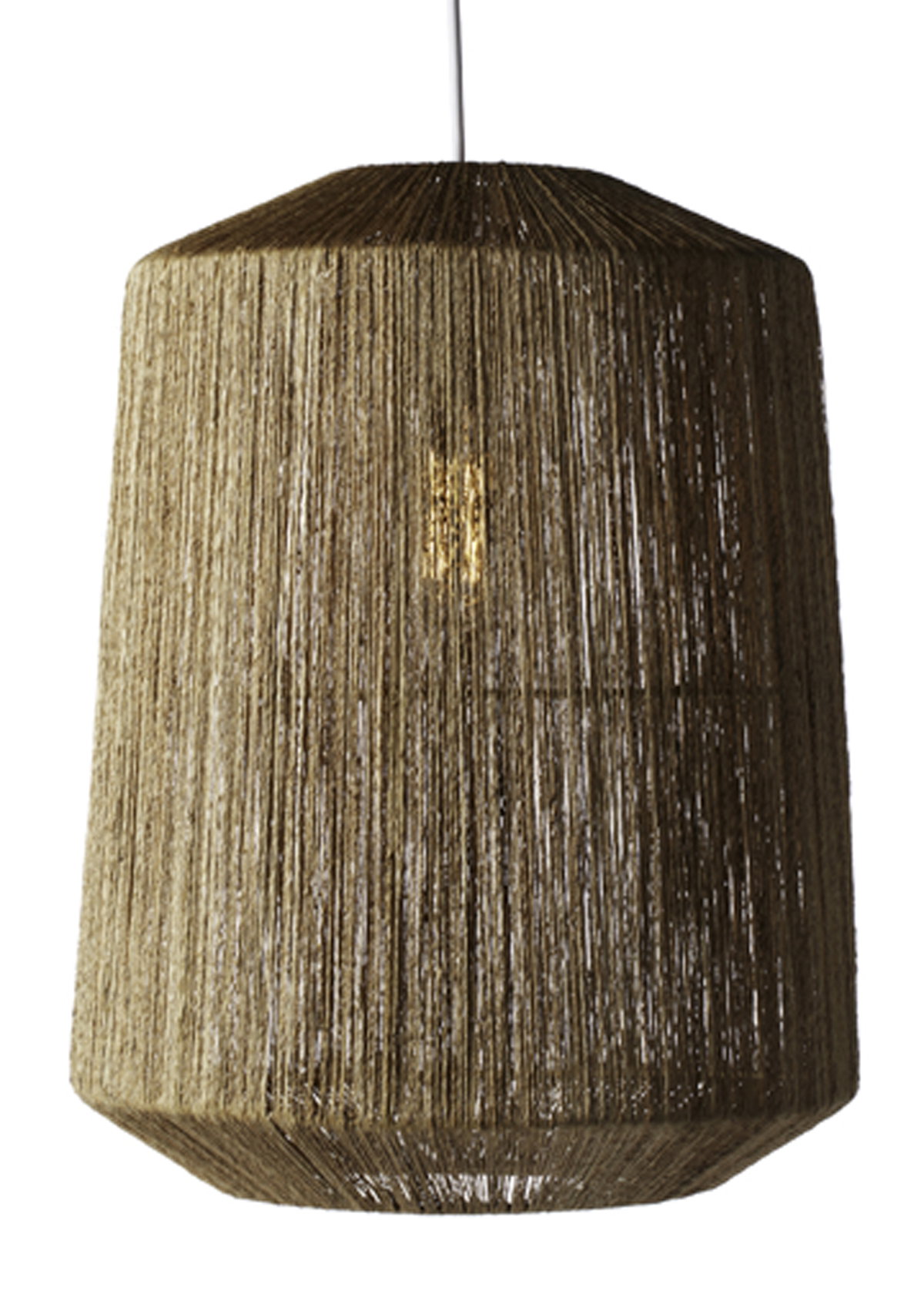 Walker Pendant in Natural, by Woven, 20" height x 15" diameter