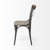 Etienne I Brown Solid Wood Seat Grey Iron Frame Dining Chair thumbnail 4