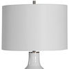 Dakota White Crackle Table Lamp, by Uttermost, 15" width x 26.5" height x 15" depth thumbnail 9