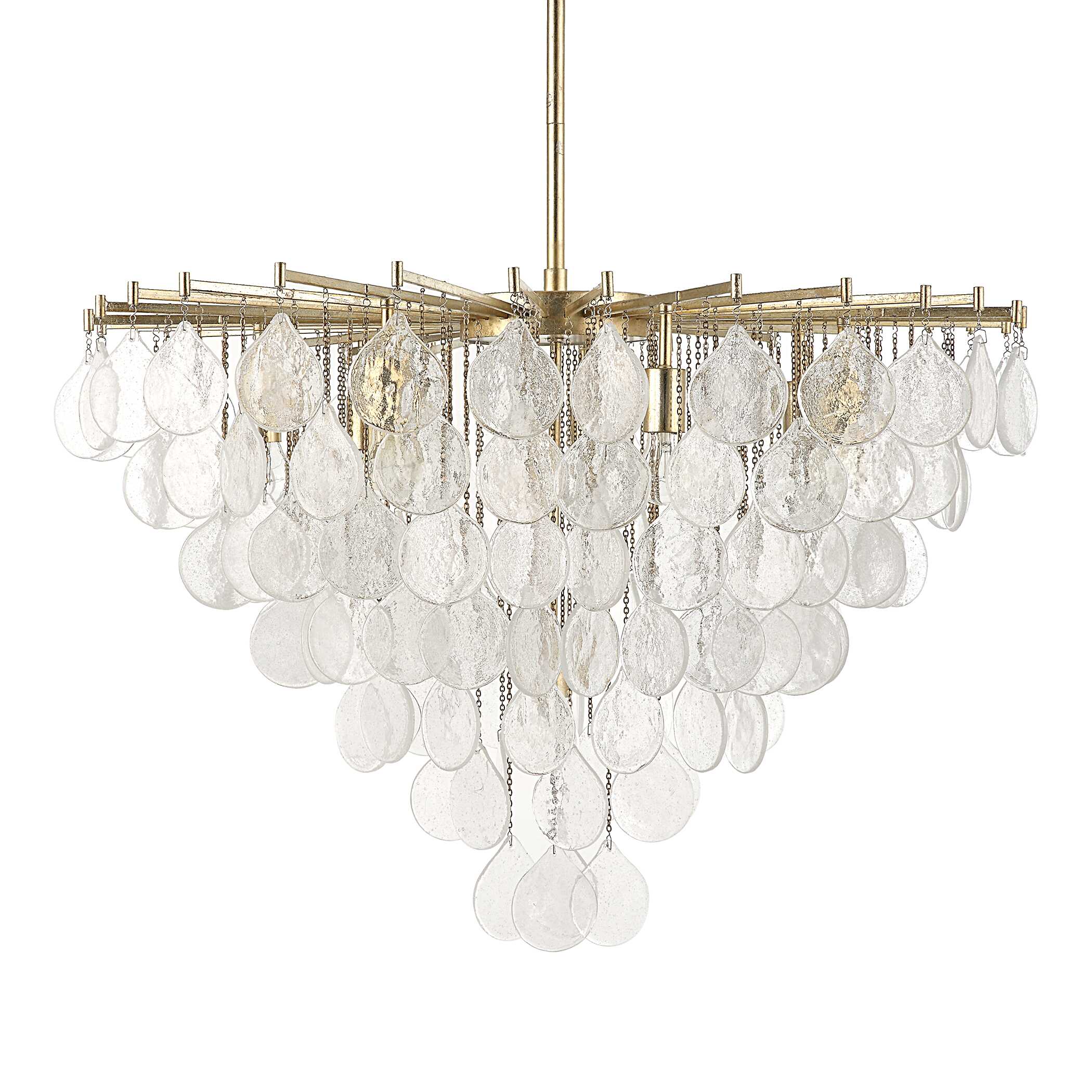 Goccia 8 Light Tear Drop Glass Pendant, Ceiling Light by Uttermost, 38" width x 27.25" height x 38" diameter x 38" depth View 7
