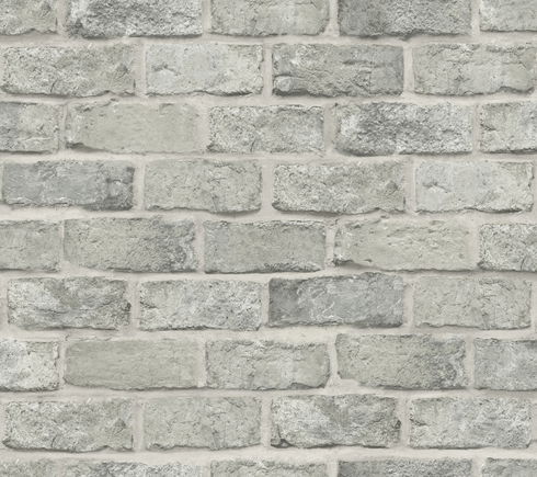 Stretcher Brick Grey Peel & Stick Wallpaper