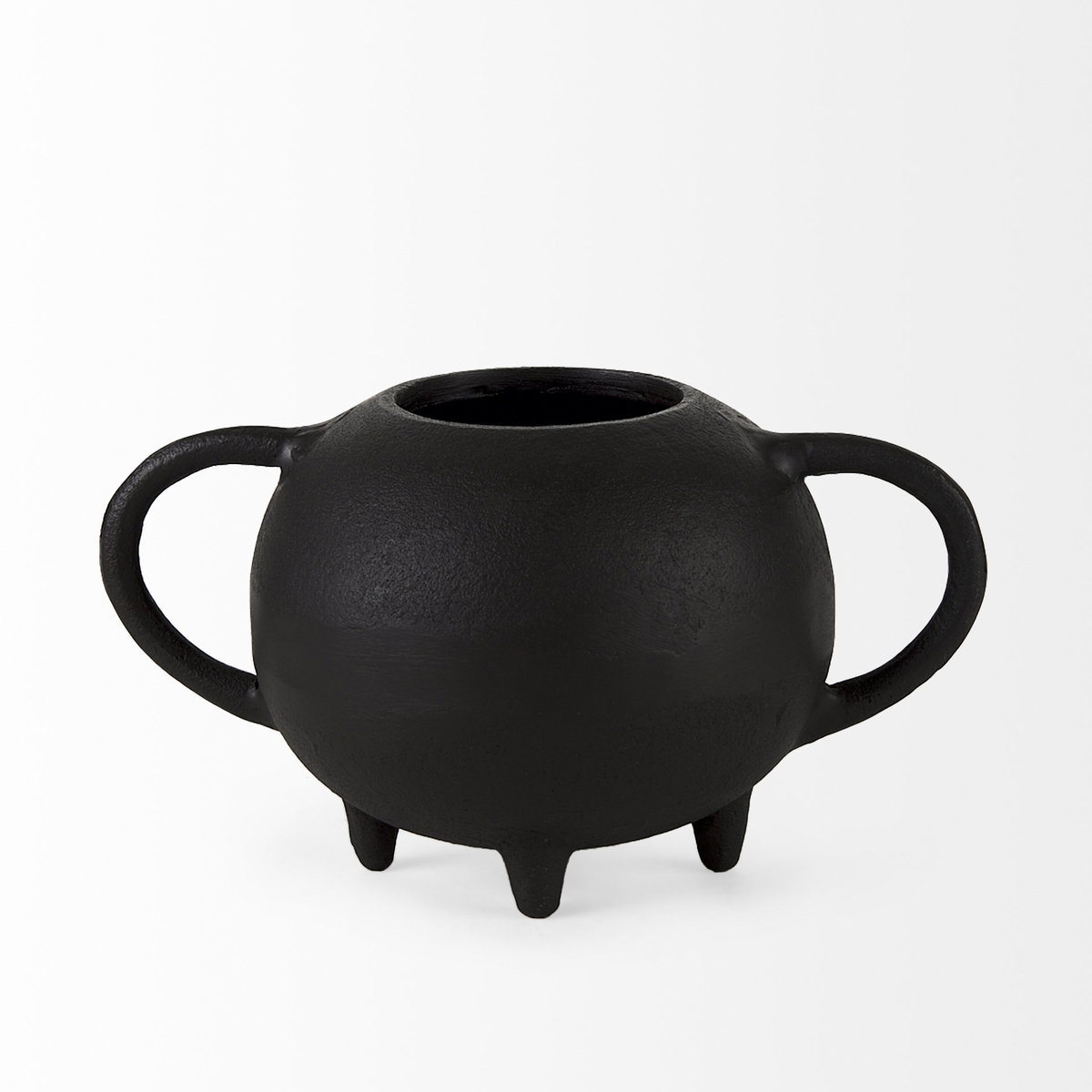 Cyrus Black Spherical Vase Decorative Object, by Mercana, 9.45" length x 5.51" width x 5.51" height View 6
