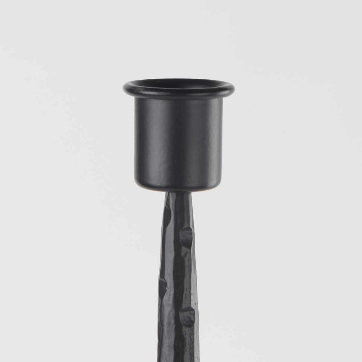 Porter  Large Black Iron Candle Holder, Candles & Candle Holder by Mercana, 6" length x 6" width x 30" height View 7