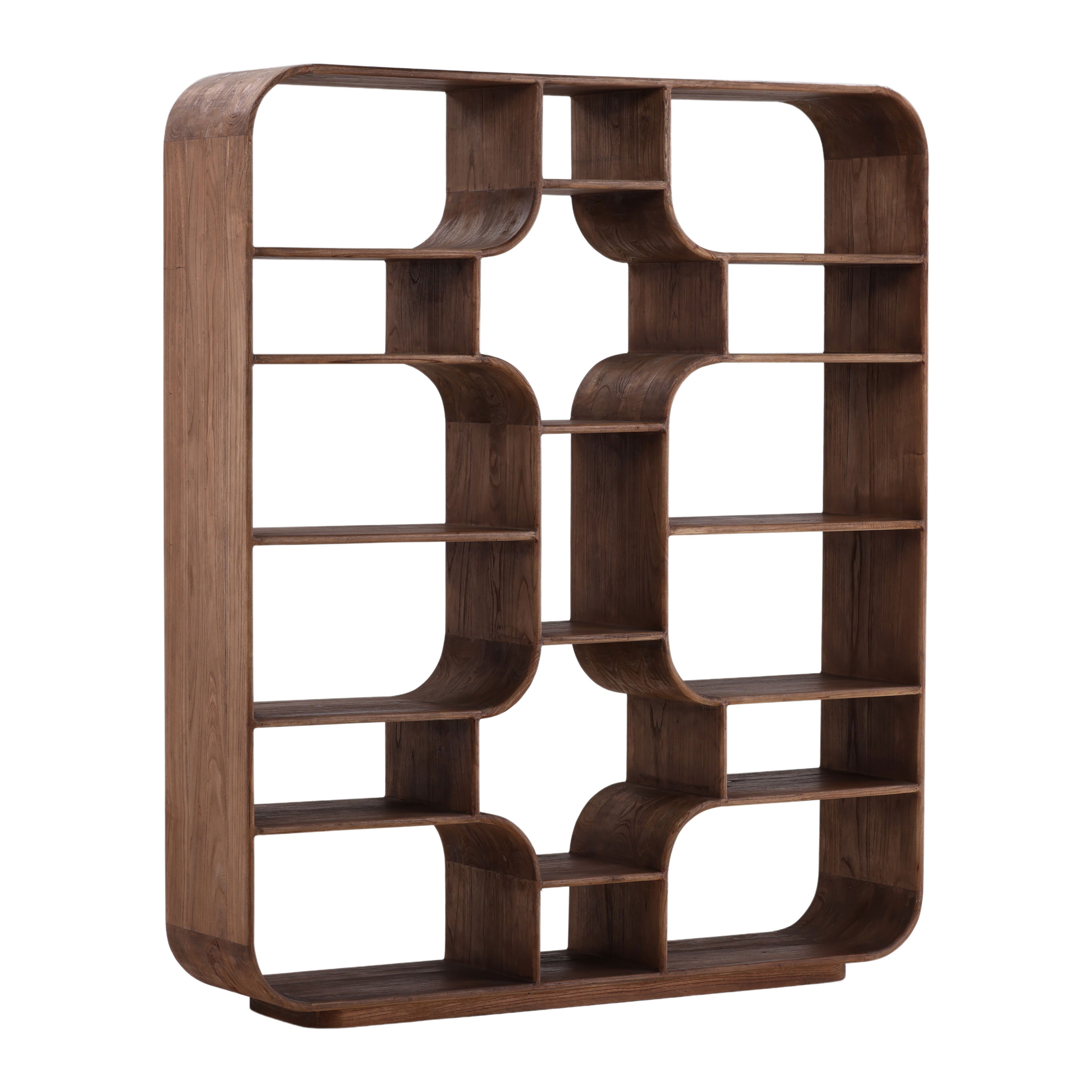 Gaetan Bookcase Brown, Shelving & Bookcase by Dovetail, 66.85" width x 78.5" height x 15.75" depth View 1