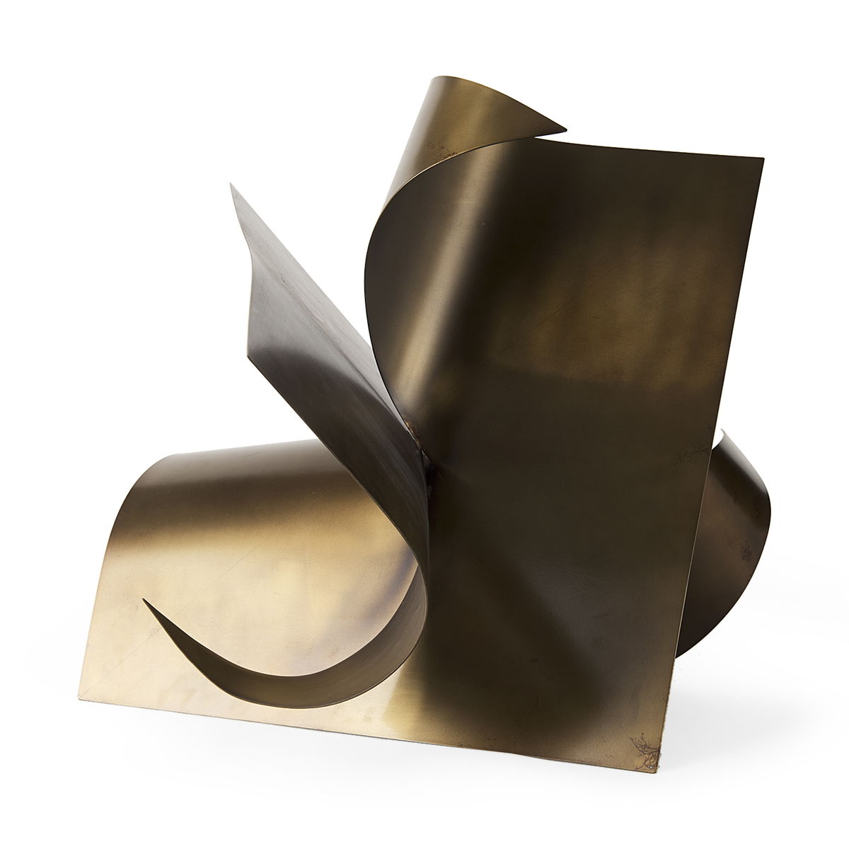 Francesca  Antique Gold Metal Sculptural Decorative Object, by Mercana, 18.11" length x 18.11" width x 18.11" height View 1