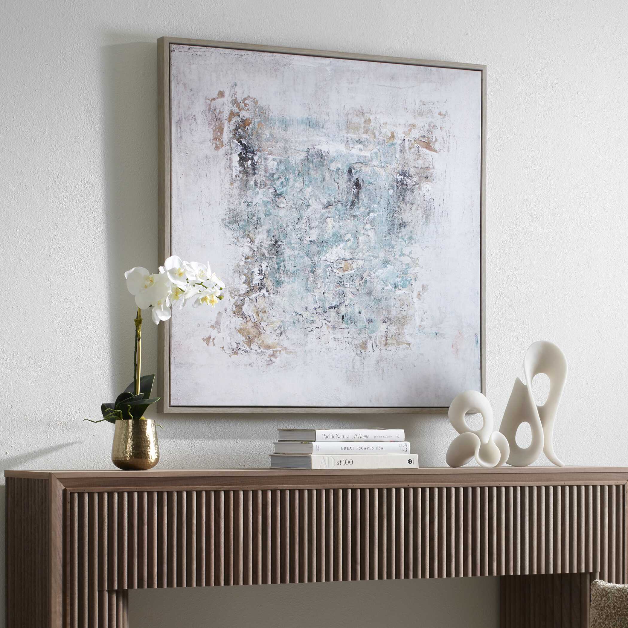 Find Me Here Abstract Framed Canvas Art, Painting by Uttermost, 41.5" width x 41.5" height x 2" depth View 3