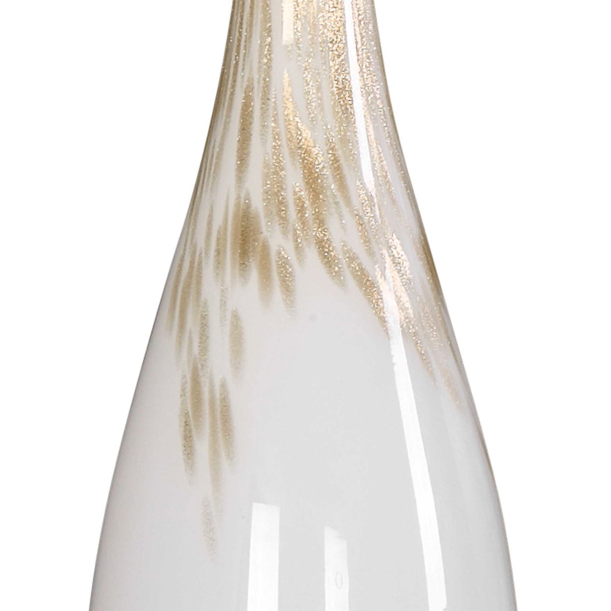 Cardoni White Glass Table Lamp, by Uttermost, 18" width x 32" height x 18" depth View 8