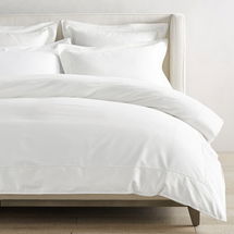 Online Designer Bedroom Chambers(R) Signature 600TC Sateen Sheet Set and Duvet Cover Bedding Bundle, White, King