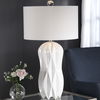 Malena Glossy White Table Lamp thumbnail 1