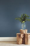 Plain Grass Sisal Grasscloth Blue Wallpaper thumbnail 3