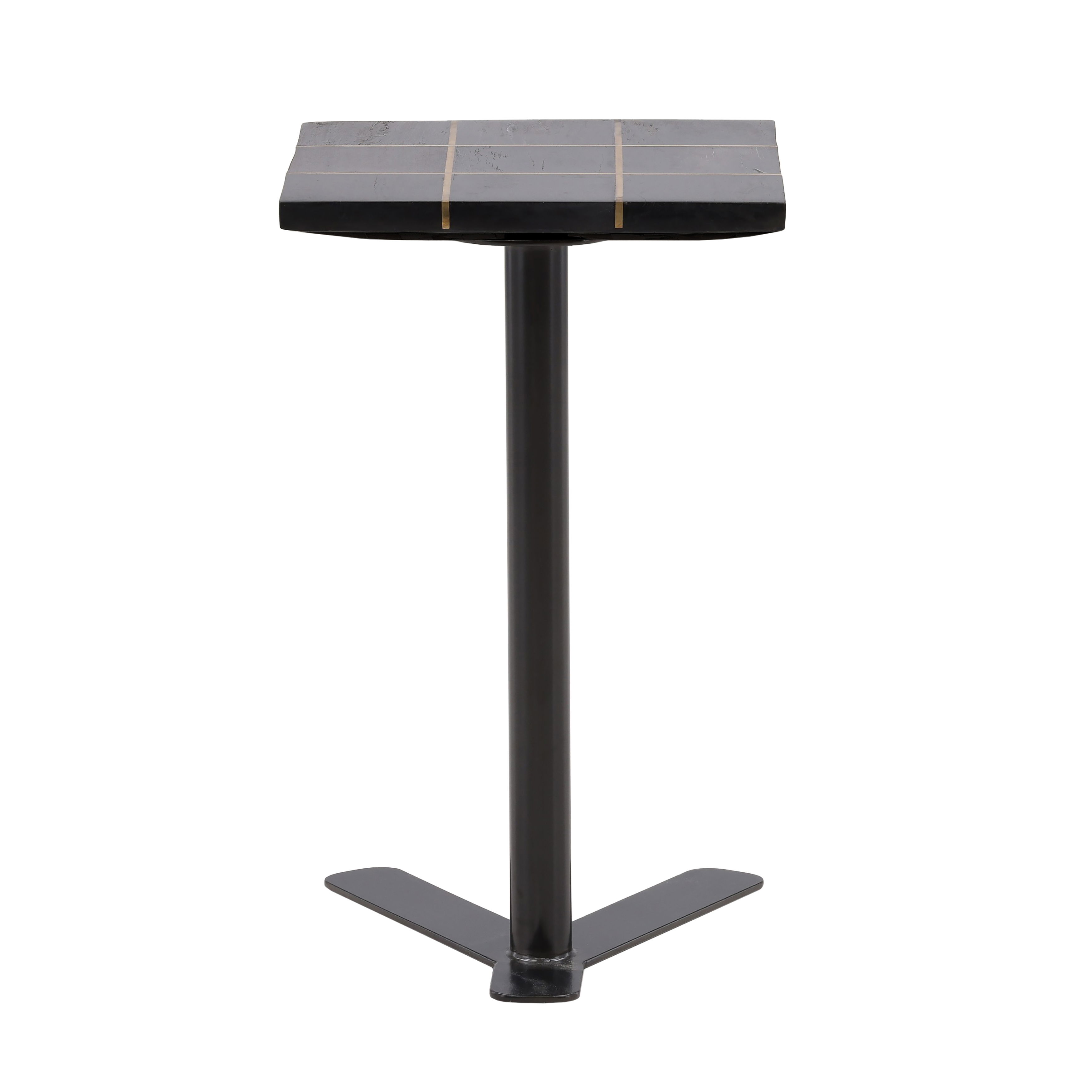 Lucy Side Table Black, Side & End Table by Dovetail, 13.75" width x 22.63" height x 13.75" depth View 4