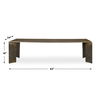 Reade Brass Outdoor Coffee Table, Furniture by Uttermost, 63" width x 16" height x 24" depth thumbnail 3