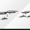 Lorenz (Set of 3) Light Brown Wood with Black Metal Base Round Decorative Display Stands thumbnail 3