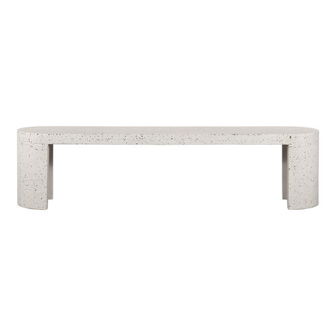 Lyon Outdoor Bench White Terrazzo