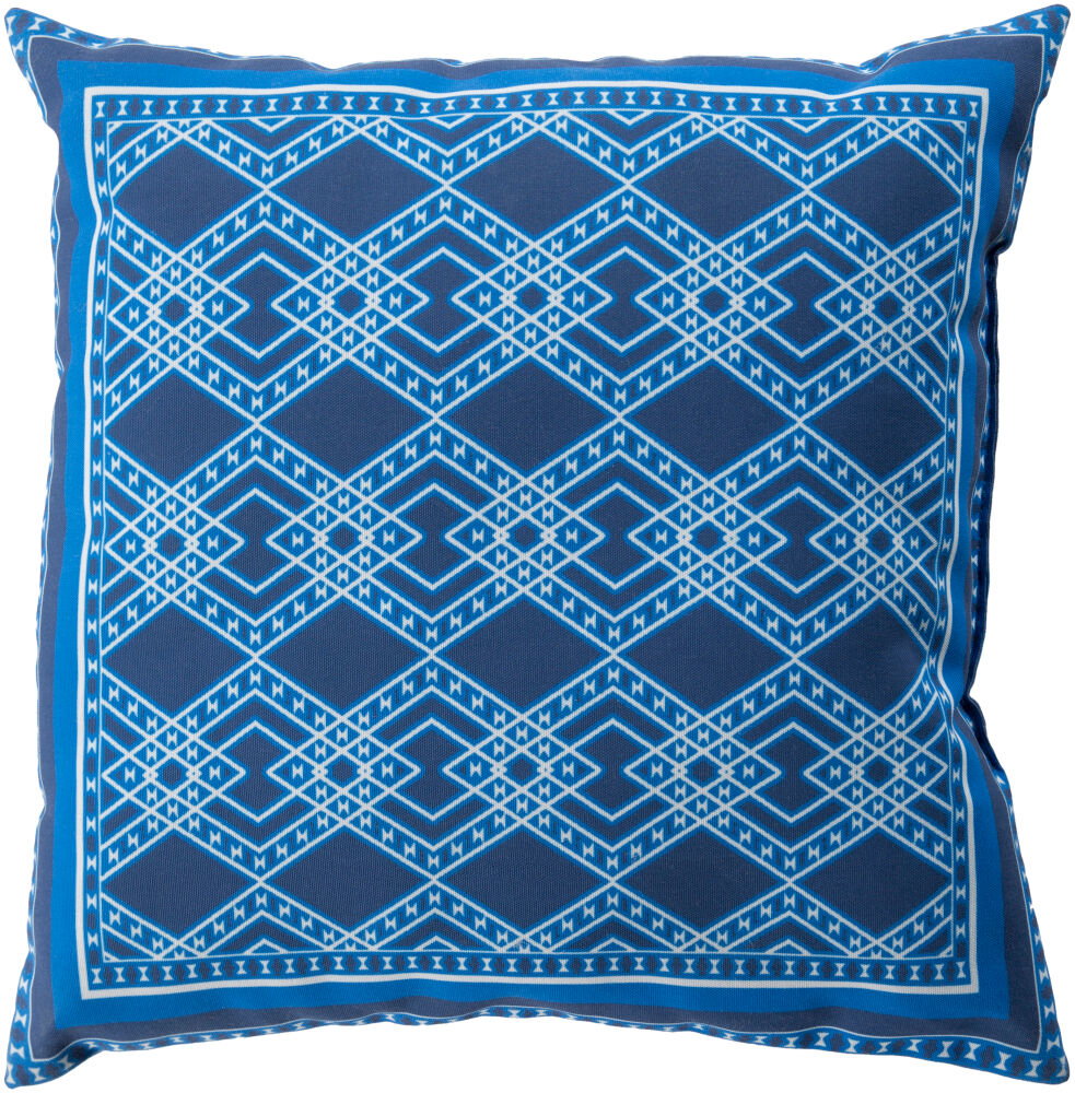 Indigo Blues Accent Pillow, Decorative Pillow by Surya, 18" length x 18" width