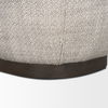 Siren Gray Fabric with Dark Brown Wood Round Accent Stool thumbnail 7