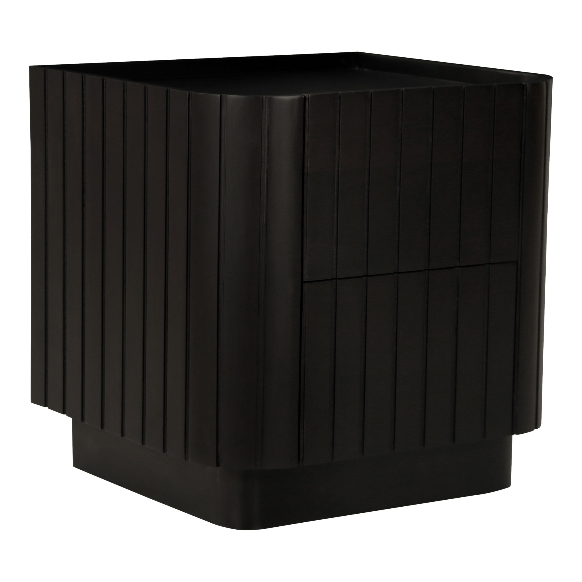 Povera Nightstand Black, by Moe's Home, 20" width x 20" height x 18" depth View 3