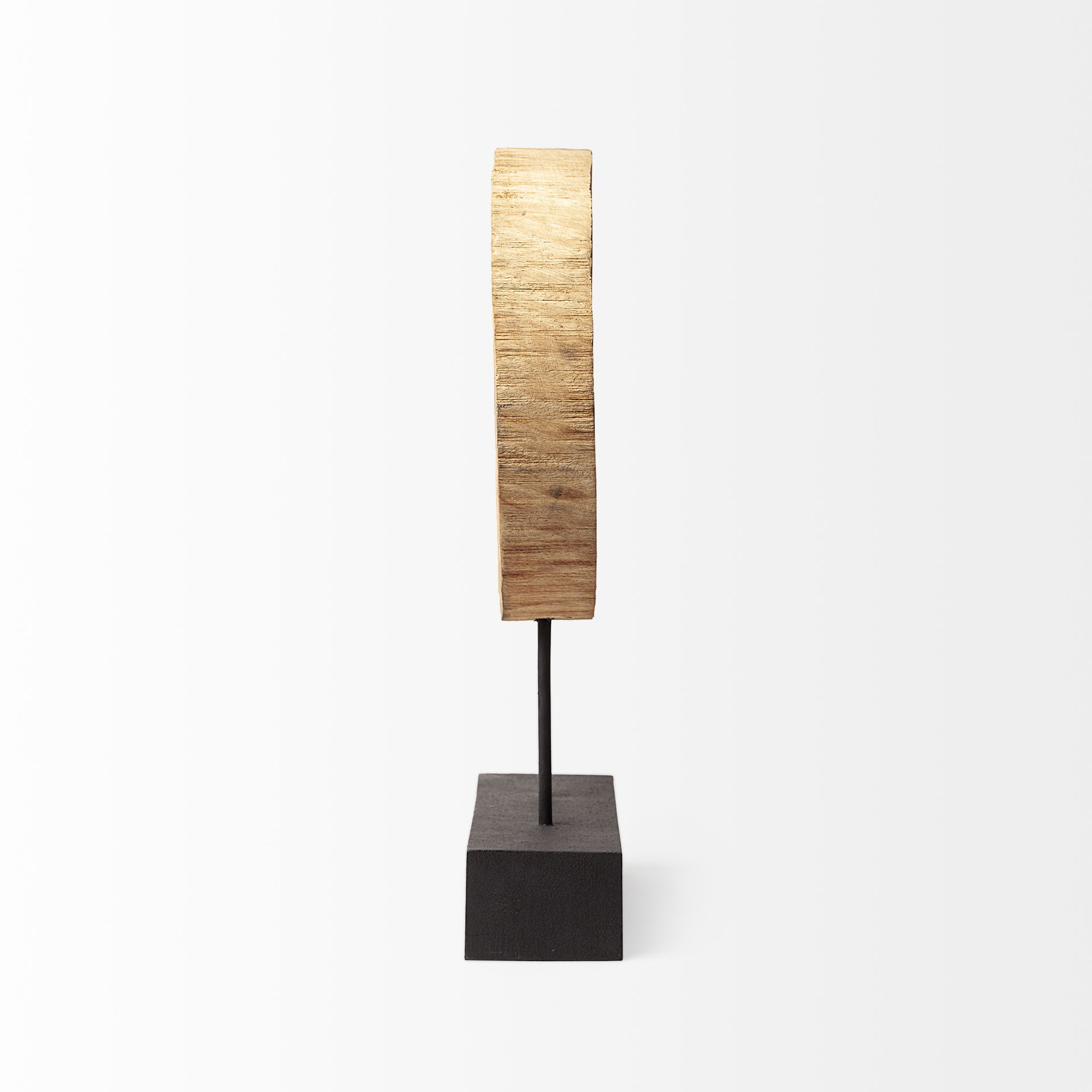 Ironwood II (Small) 13L x 4W Natural Wooden Circular Object, Decorative Object by Mercana, 12.6" length x 3.54" width x 18.75" height View 5