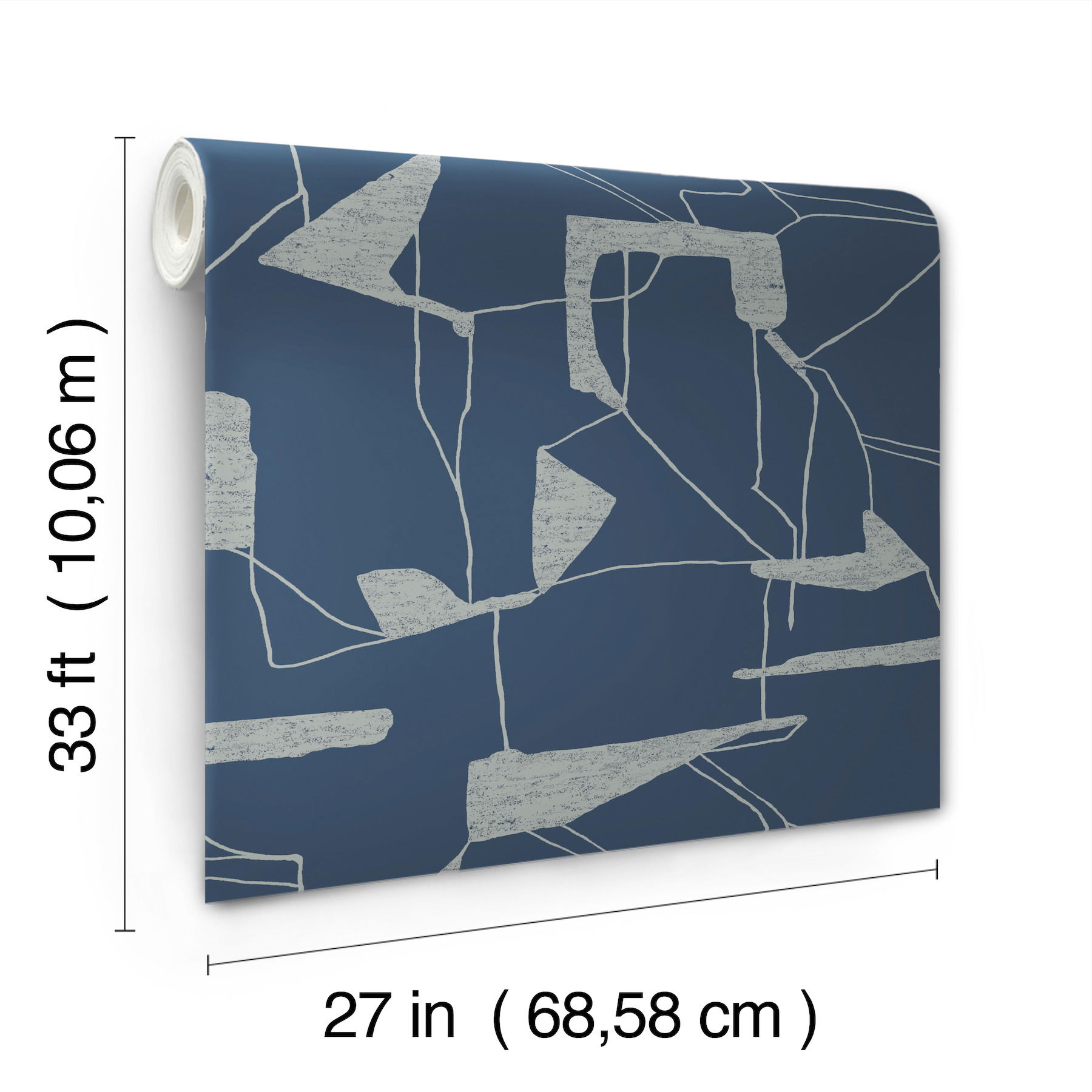Abstract Geo Navy & Silver Wallpaper Abstract Geo Navy & Silver Wallpaper large image