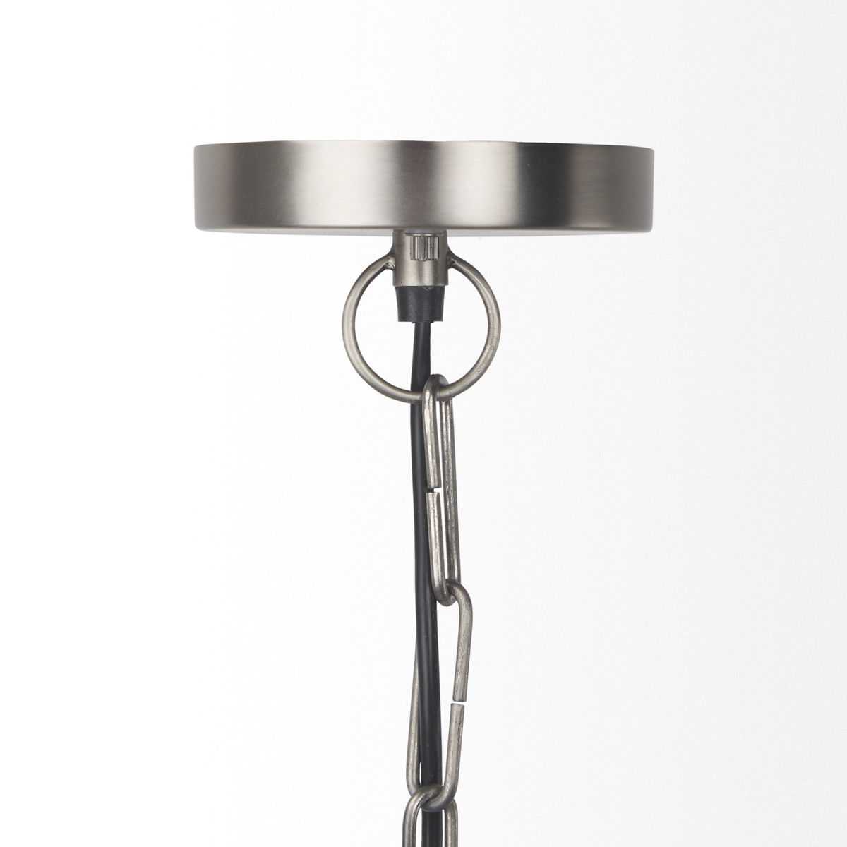 Leighton  Antique Nickel Pendant Light, by Mercana, 15" length x 15" width x 20" height View 4