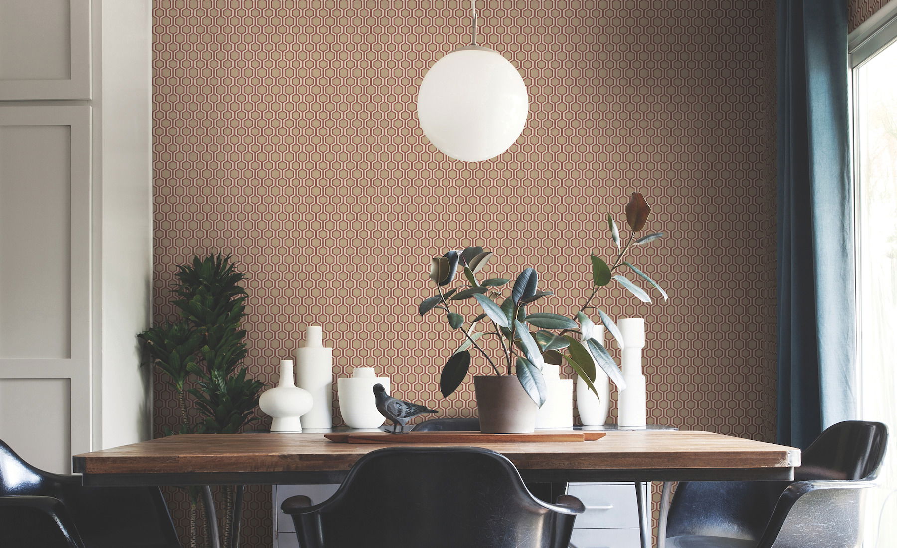 Bee Sweet Red Wallpaper, by York Wall, 27' length x 2'3" width x 0.02" depth View 2