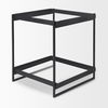 Trey Black Metal with Glass Accent Table thumbnail 6