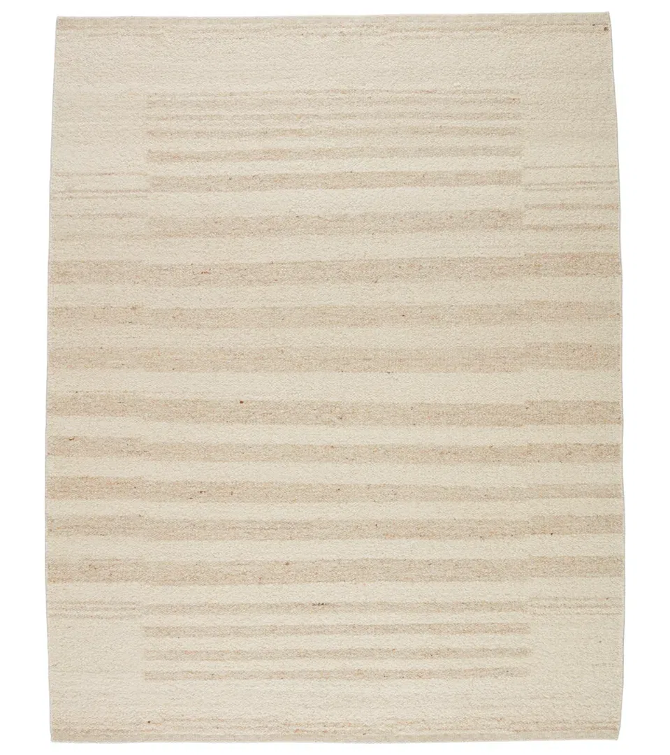 Jaipur Living Istar LEO03 Handmade Stripes Ivory and Tan Area Rug (8'x10') large image 