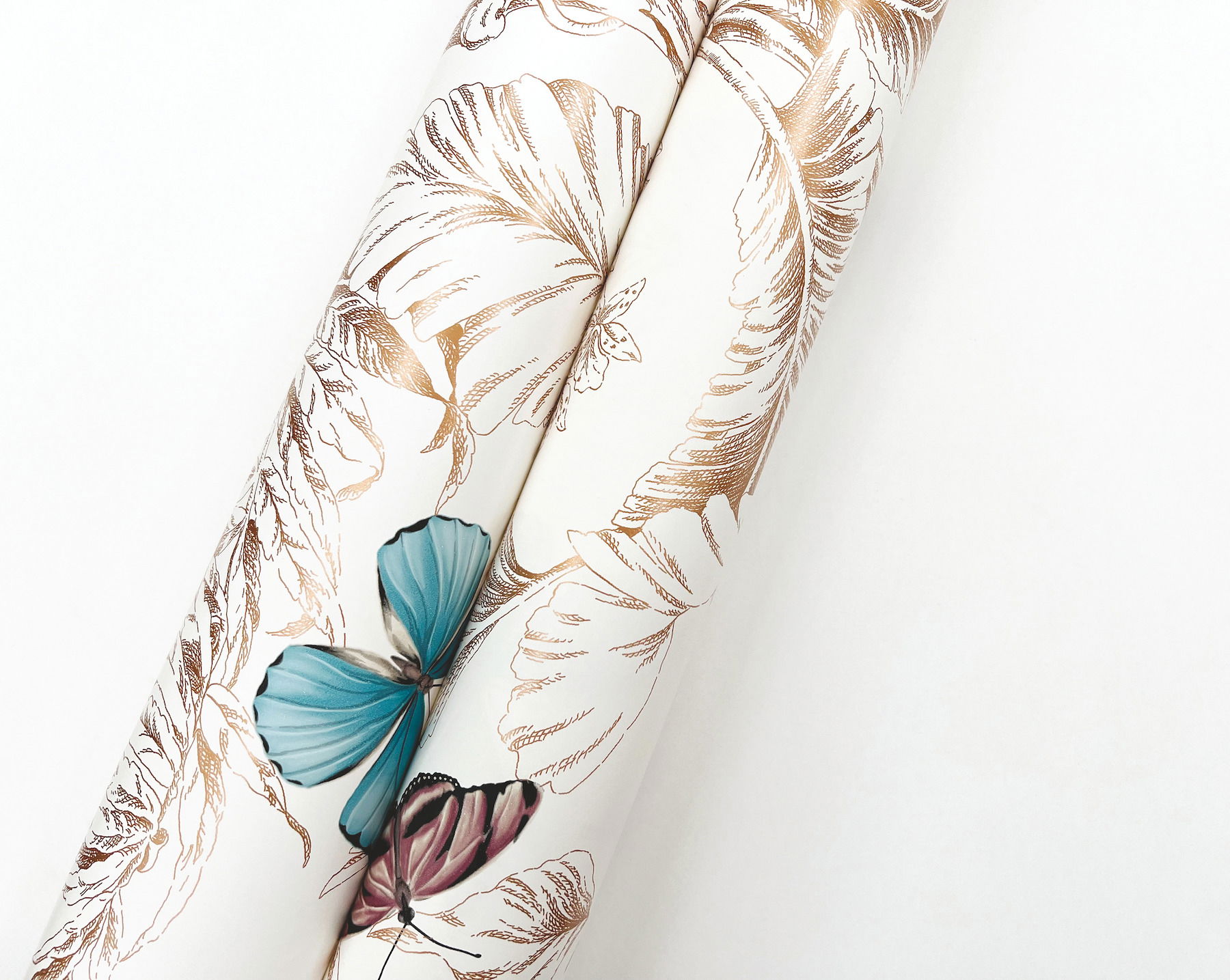 Papillon Gold Wallpaper, by York Wall, 27' length x 2'3" width x 0.02" depth View 2