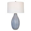 Veston Blue Glaze Table Lamp, by Uttermost, 17" width x 28" height x 17" depth thumbnail 1