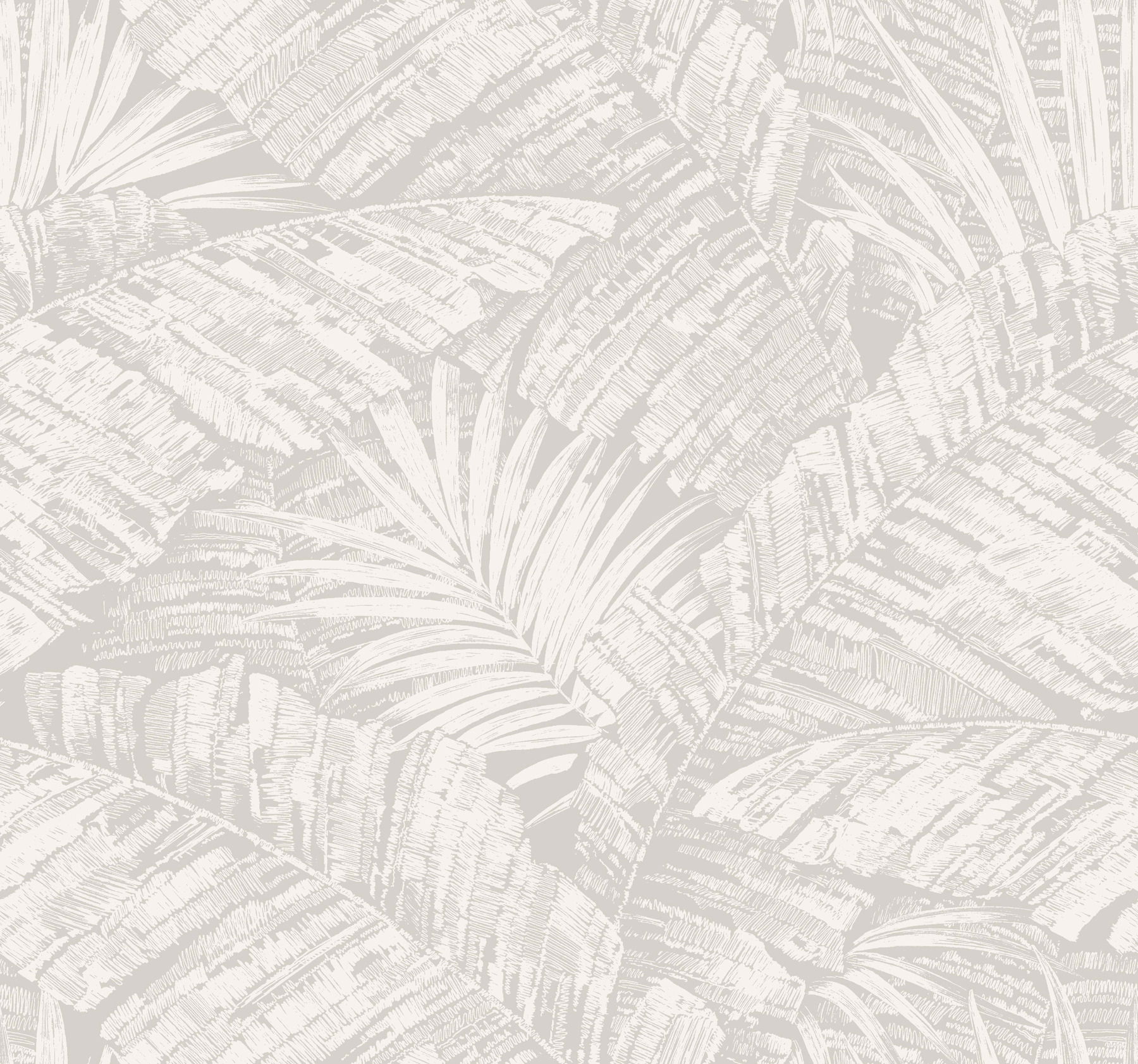 Palm Cove Toile White & Grey Wallpaper large image 