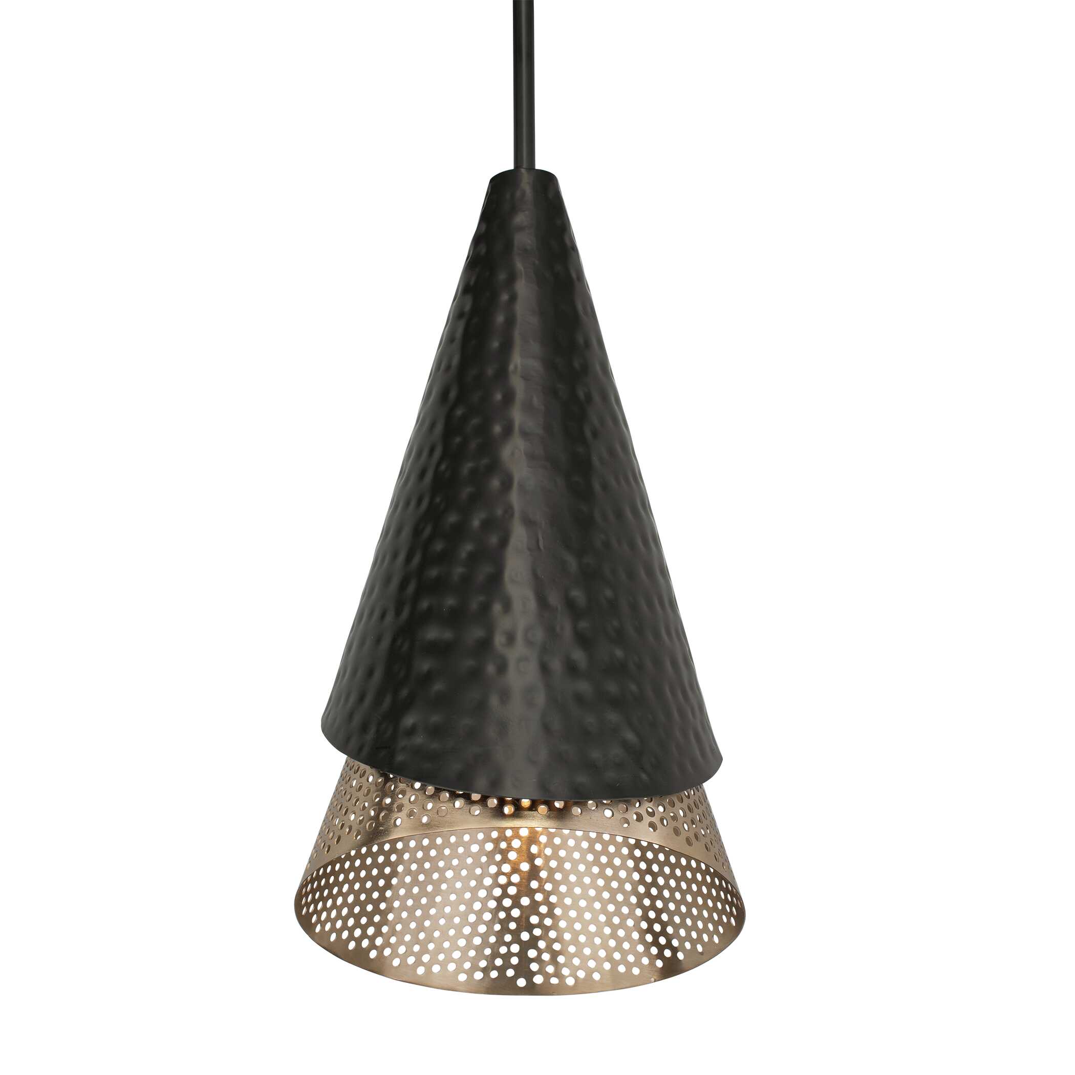 Apollo 1 Light Mini Pendant, Ceiling Light by Uttermost, 10" width x 18.5" height x 10" diameter x 10.25" depth View 6