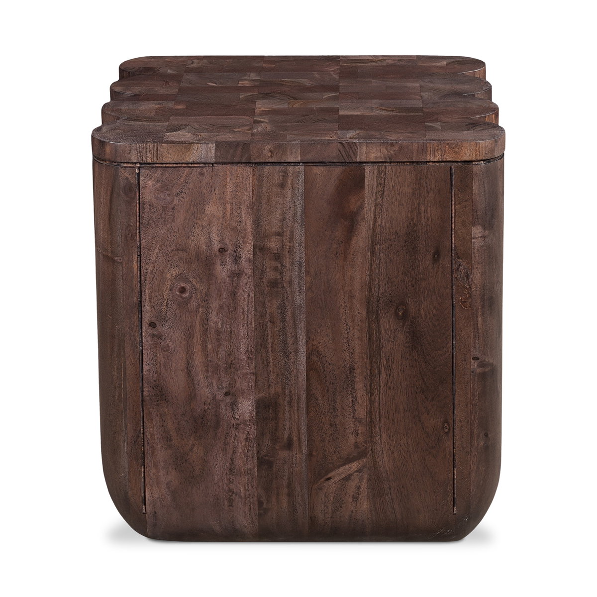 Punyo Punyo Accent Table Espresso Brown, Side & End Table by Moe's Home, 18" width x 18" height x 18" depth View 3